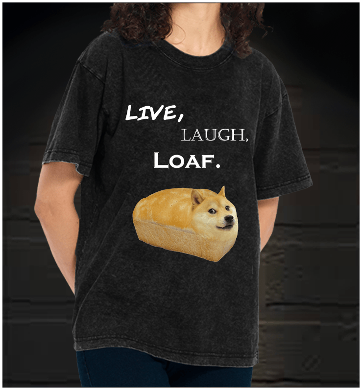 Doge Bread Vintage Washed 100% Cotton T-Shirt - TheDrunkShark
