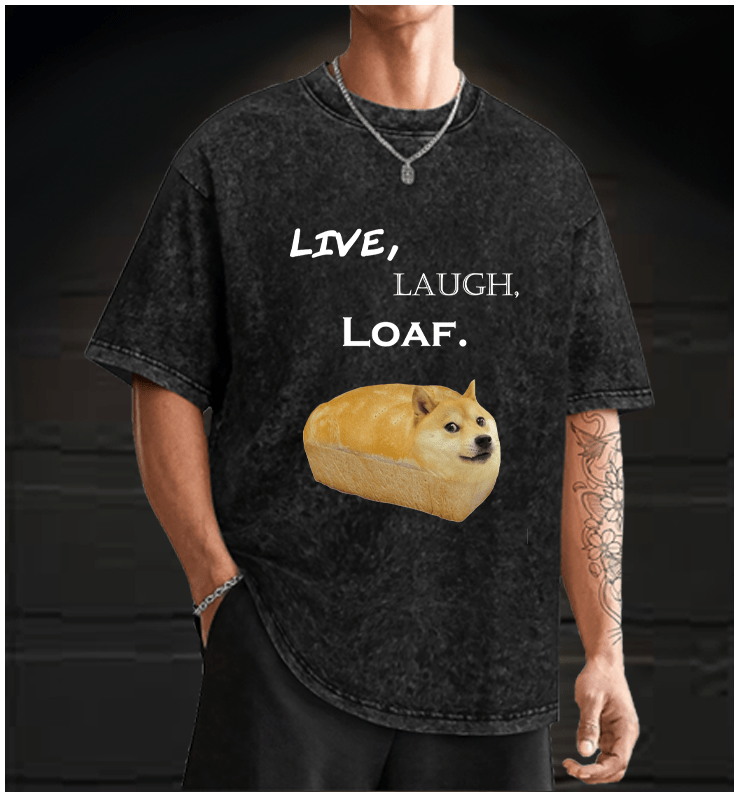 Doge Bread Vintage Washed 100% Cotton T-Shirt - TheDrunkShark