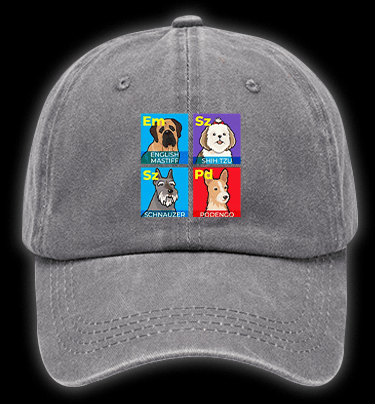 Doge periodic table Vintage Washed 100% Cotton Baseball Hat - TheDrunkShark