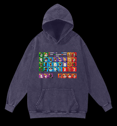 Doge periodic table Vintage Washed 100% Cotton Hoodie - TheDrunkShark