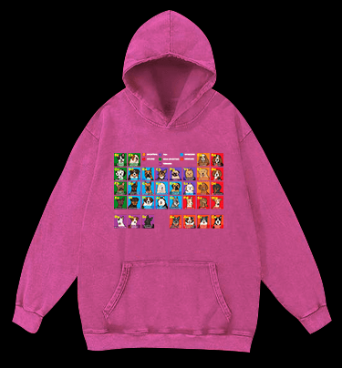 Doge periodic table Vintage Washed 100% Cotton Hoodie - TheDrunkShark