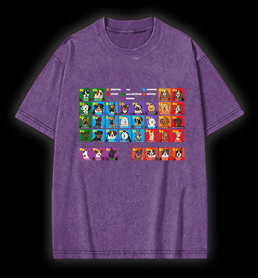 Doge periodic table Vintage Washed 100% Cotton T-Shirt - TheDrunkShark