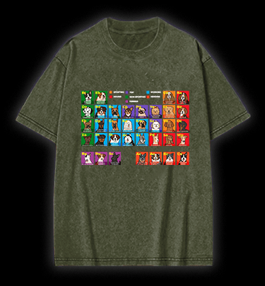 Doge periodic table Vintage Washed 100% Cotton T-Shirt - TheDrunkShark