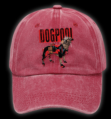 Dogpool Vintage Washed 100% Cotton Baseball Hat - TheDrunkShark