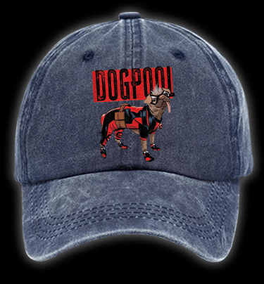 Dogpool Vintage Washed 100% Cotton Baseball Hat - TheDrunkShark
