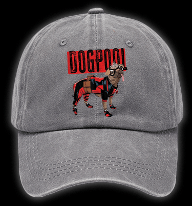 Dogpool Vintage Washed 100% Cotton Baseball Hat - TheDrunkShark