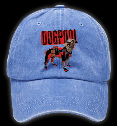 Dogpool Vintage Washed 100% Cotton Baseball Hat - TheDrunkShark
