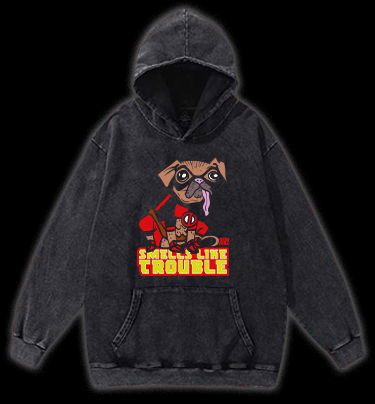 Dogpool Vintage Washed 100% Cotton Hoodie - TheDrunkShark