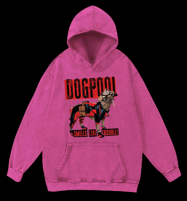 Dogpool Vintage Washed 100% Cotton Hoodie - TheDrunkShark