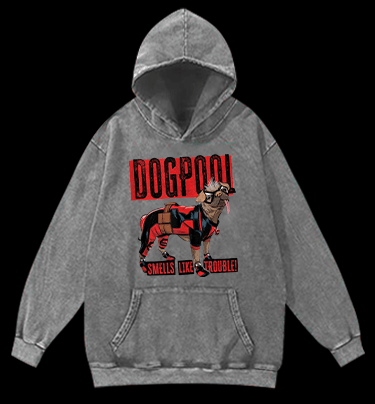 Dogpool Vintage Washed 100% Cotton Hoodie - TheDrunkShark