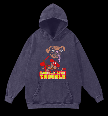 Dogpool Vintage Washed 100% Cotton Hoodie - TheDrunkShark