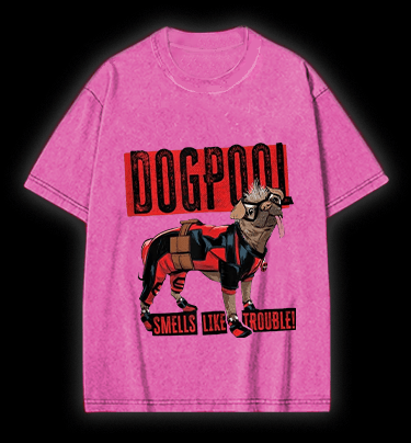 Dogpool Vintage Washed 100% Cotton T-Shirt - TheDrunkShark