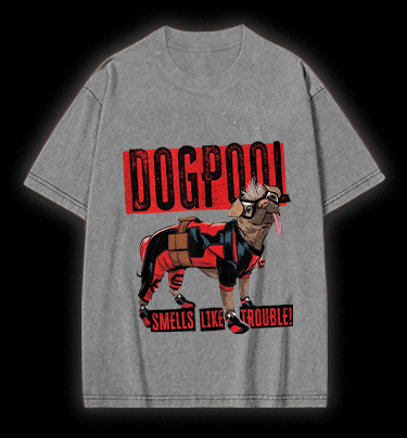 Dogpool Vintage Washed 100% Cotton T-Shirt - TheDrunkShark