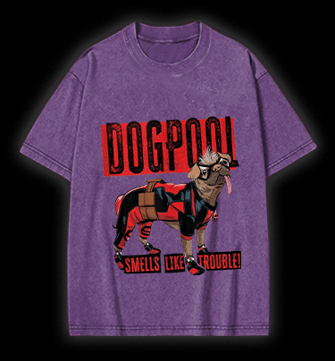 Dogpool Vintage Washed 100% Cotton T-Shirt - TheDrunkShark