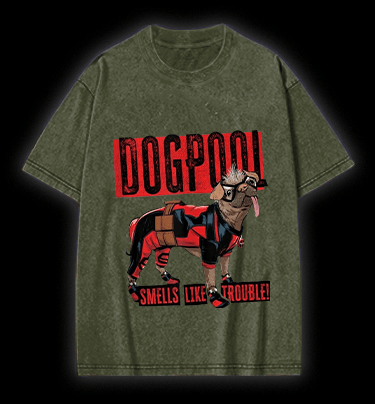 Dogpool Vintage Washed 100% Cotton T-Shirt - TheDrunkShark