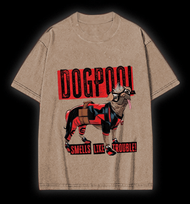 Dogpool Vintage Washed 100% Cotton T-Shirt - TheDrunkShark