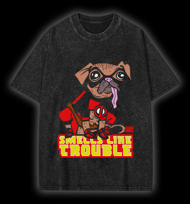 Dogpool Vintage Washed 100% Cotton T-Shirt - TheDrunkShark