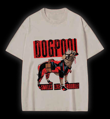 Dogpool Vintage Washed 100% Cotton T-Shirt - TheDrunkShark