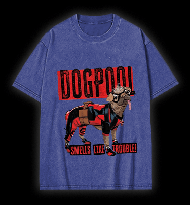 Dogpool Vintage Washed 100% Cotton T-Shirt - TheDrunkShark