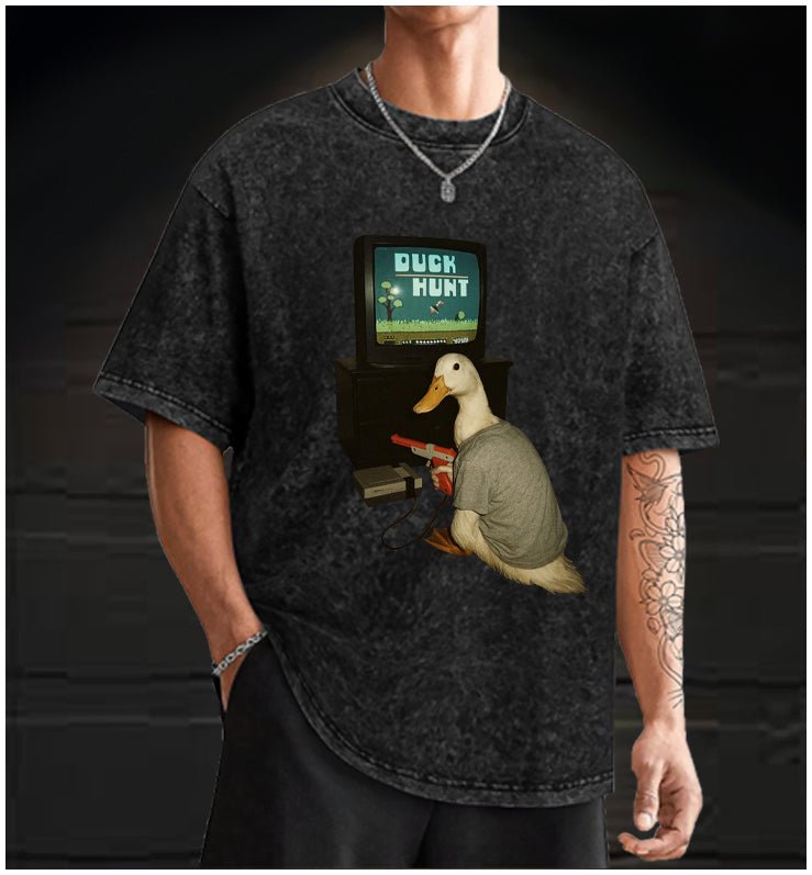 Duck Hunt Vintage Washed 100% Cotton T-Shirt - TheDrunkShark