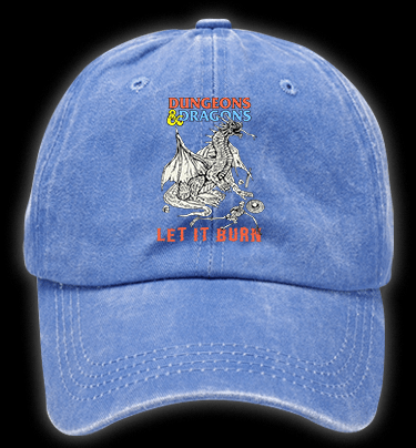 Dungeons & Dragons Fantasy Vintage Washed 100% Cotton Baseball Hat - TheDrunkShark