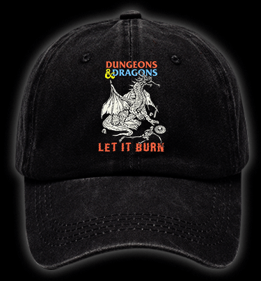 Dungeons & Dragons Fantasy Vintage Washed 100% Cotton Baseball Hat - TheDrunkShark