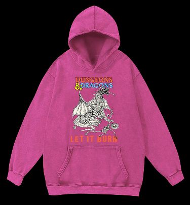 Dungeons & Dragons Fantasy Vintage Washed 100% Cotton Hoodie - TheDrunkShark