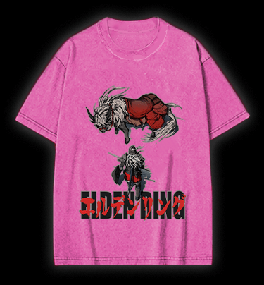 Elden Ring Horse Vintage Washed 100% Cotton T-Shirt - TheDrunkShark