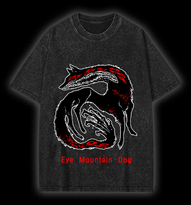  Eye Mountain Dog Vintage Washed 100% Cotton T-Shirt - TheDrunkShark