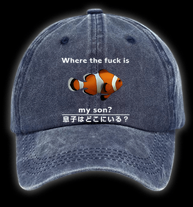 Fish's Son Hunt Vintage Washed 100% Cotton Baseball Hat - TheDrunkShark