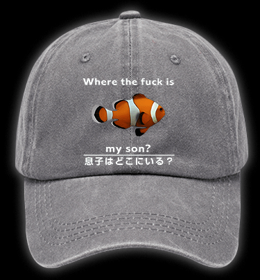 Fish's Son Hunt Vintage Washed 100% Cotton Baseball Hat - TheDrunkShark