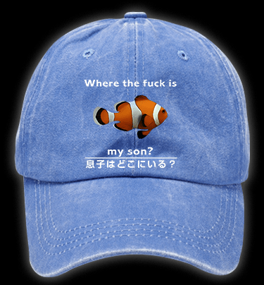 Fish's Son Hunt Vintage Washed 100% Cotton Baseball Hat - TheDrunkShark