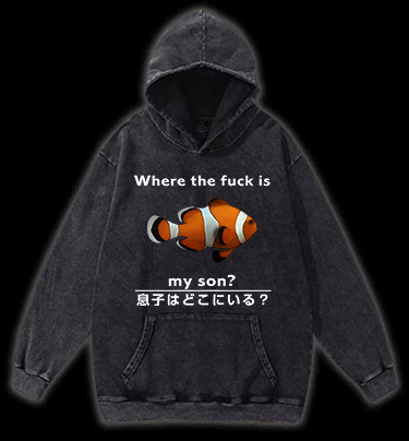 Fish's Son Hunt Vintage Washed 100% Cotton Hoodie - TheDrunkShark