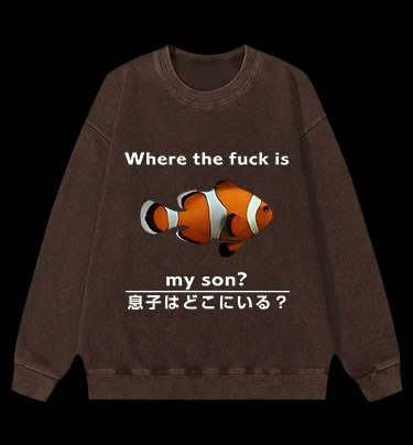 Fish's Son Hunt Vintage Washed 100% Cotton Sweatshirt - TheDrunkShark