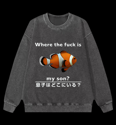 Fish's Son Hunt Vintage Washed 100% Cotton Sweatshirt - TheDrunkShark
