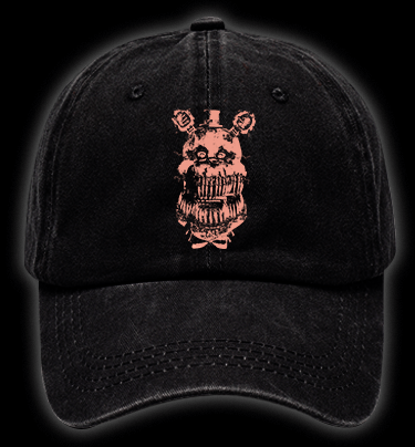 Five Nights at Freddy's Bear Vintage Washed 100% Cotton Baseball Hat - TheDrunkShark