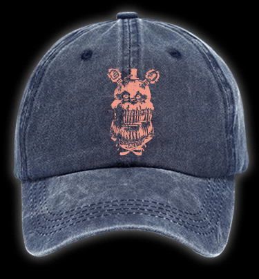 Five Nights at Freddy's Bear Vintage Washed 100% Cotton Baseball Hat - TheDrunkShark