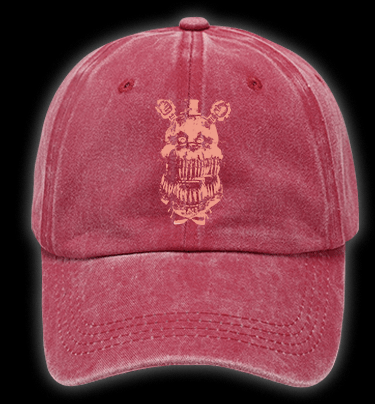 Five Nights at Freddy's Bear Vintage Washed 100% Cotton Baseball Hat - TheDrunkShark