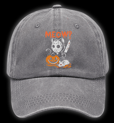 Friday the 13th CatVintage Washed 100% Cotton Baseball Hat - TheDrunkShark