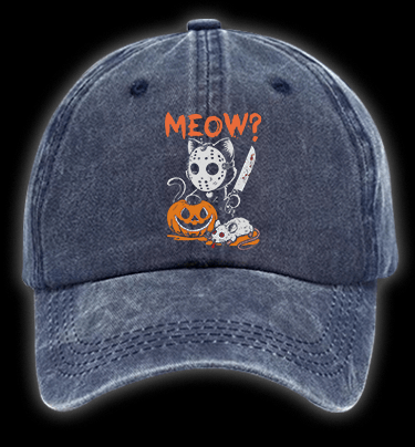 Friday the 13th CatVintage Washed 100% Cotton Baseball Hat - TheDrunkShark