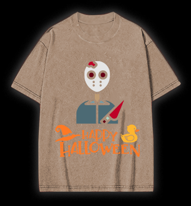 Friday the 13th Halloween Vintage Washed 100% Cotton T-Shirt - TheDrunkShark