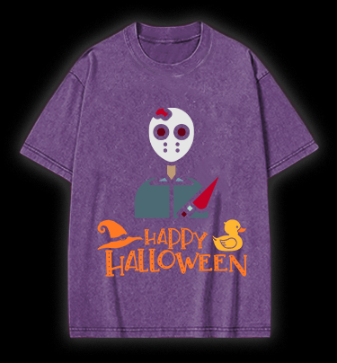 Friday the 13th Halloween Vintage Washed 100% Cotton T-Shirt - TheDrunkShark