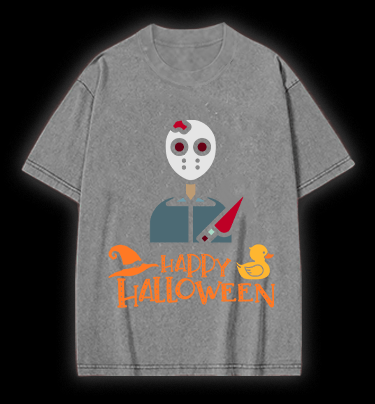 Friday the 13th Halloween Vintage Washed 100% Cotton T-Shirt - TheDrunkShark