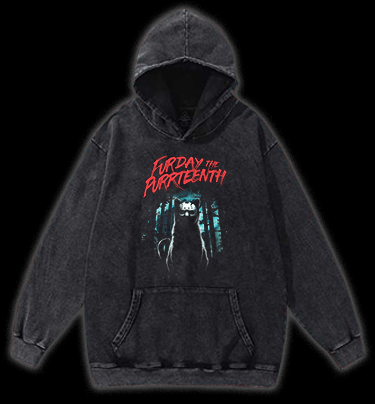 Friday The 13th Vintage Washed 100% Cotton Hoodie - TheDrunkShark