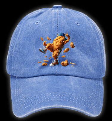 Fried Chicken Hip - Hop Style Vintage Washed 100% Cotton Baseball Hat - TheDrunkShark