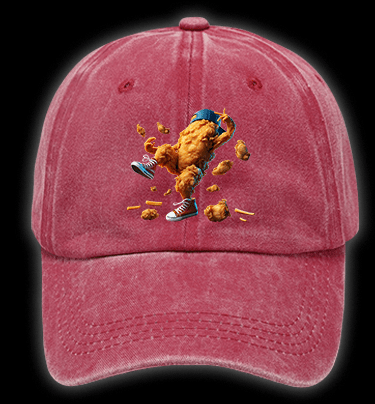 Fried Chicken Hip - Hop Style Vintage Washed 100% Cotton Baseball Hat - TheDrunkShark