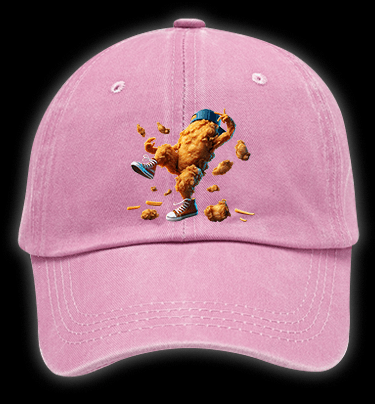 Fried Chicken Hip - Hop Style Vintage Washed 100% Cotton Baseball Hat - TheDrunkShark