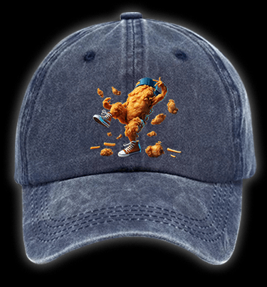 Fried Chicken Hip - Hop Style Vintage Washed 100% Cotton Baseball Hat - TheDrunkShark