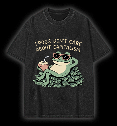 Frog Over Fortune Vintage Washed 100% Cotton T-Shirt - TheDrunkShark