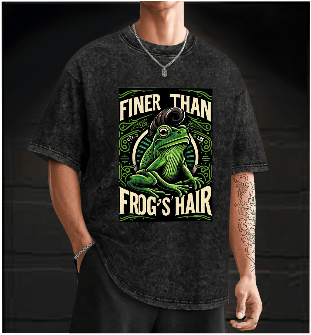 Frog's Style Vintage Washed 100% Cotton T-Shirt - TheDrunkShark
